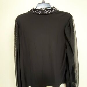Black Embellished Women's Top